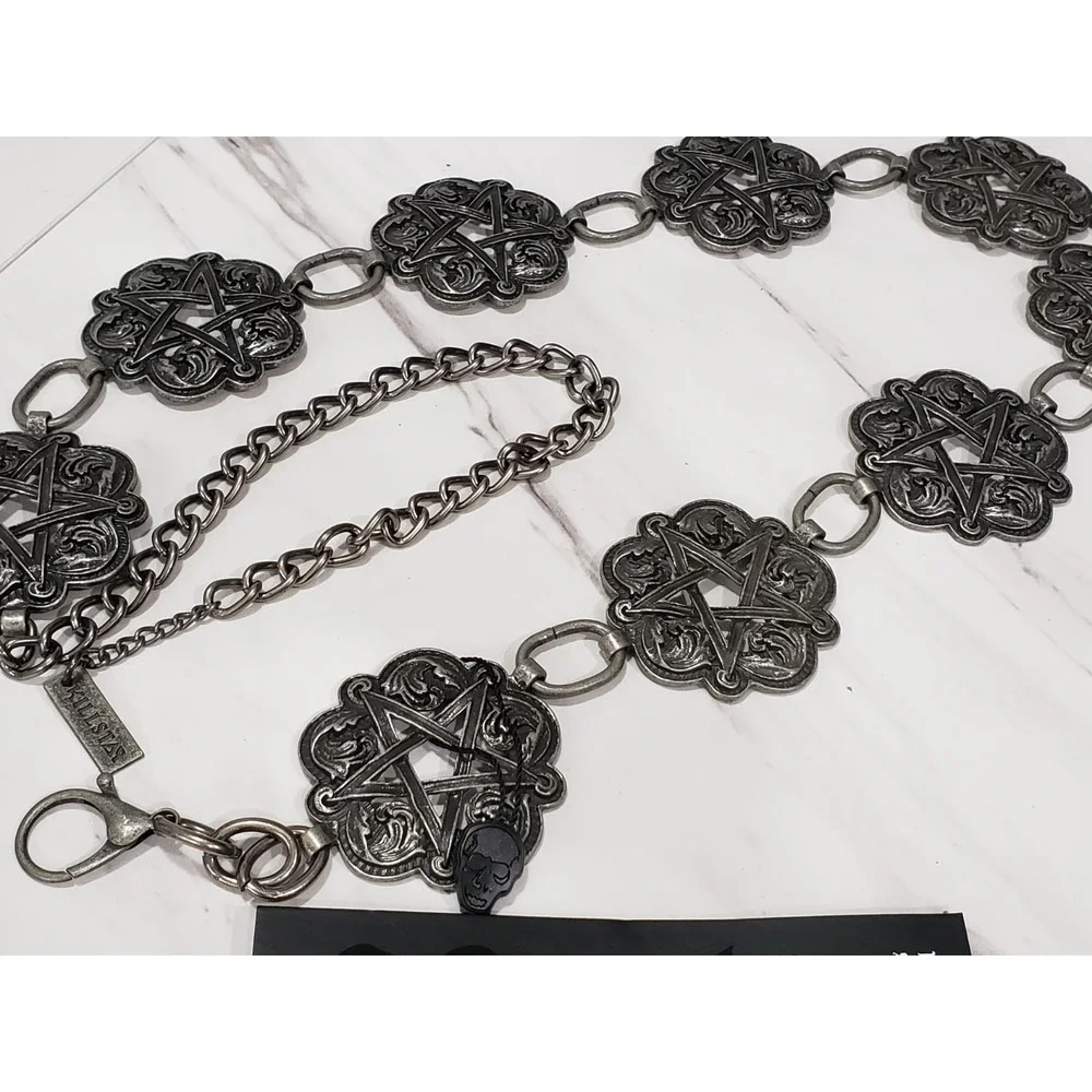Killstar Mystic Maven Silver Concho Pentagram Chain WITCH OCCULT PAGAN Y2K